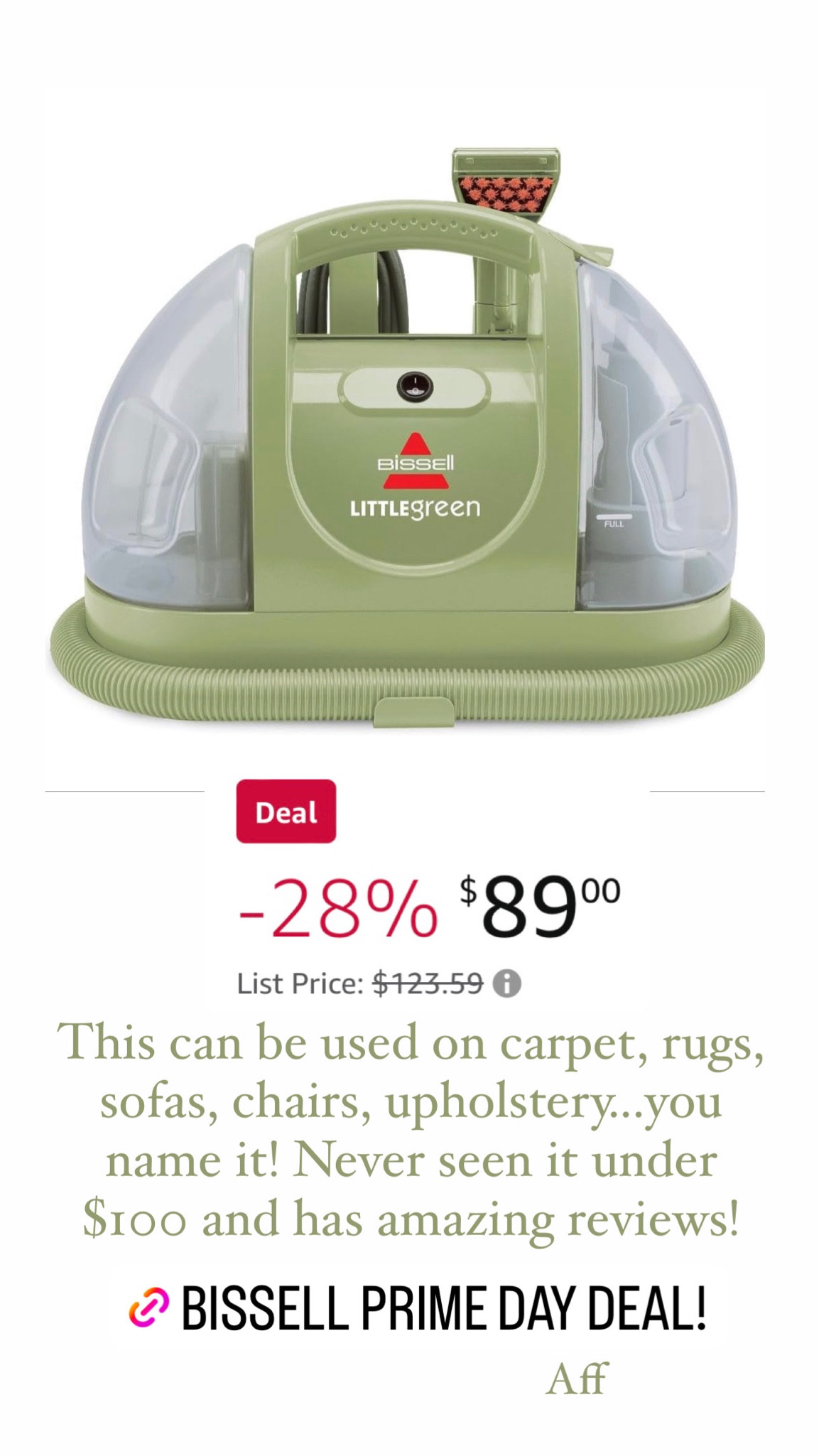 Bissell's Little Green Machine Is Just $89 for October Prime Day