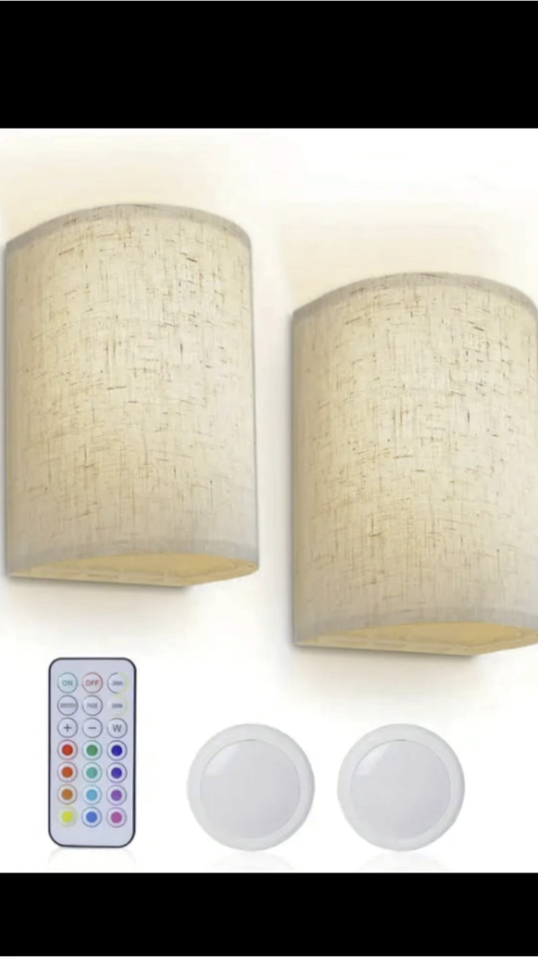 Set de 2 apliques de pared recargables con luces de diferentes colores y control remoto para cambiarlas 💯‼️

#LTKhome #LTKVideo