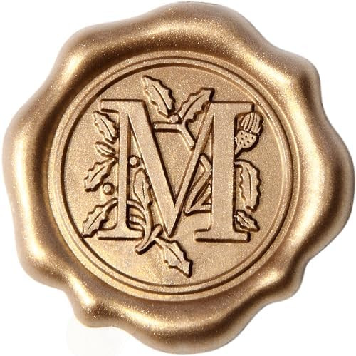 Antique Gold Initial Alphabet Adhesive Wax Seal Stickers - Pack of 50 - Letter Wax Seals for Than... | Amazon (US)