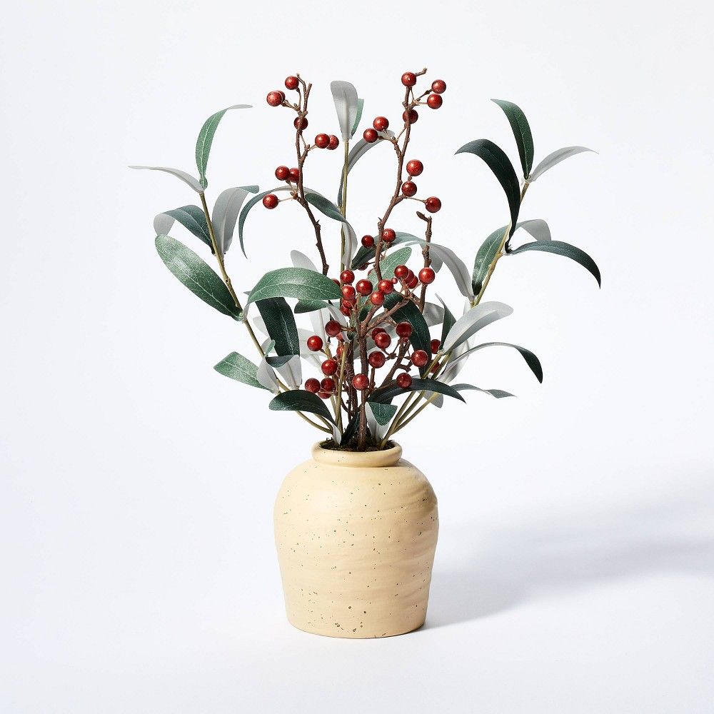 Red Berry Artificial Plant Arrangement - Threshold designed with Studio McGee | Target