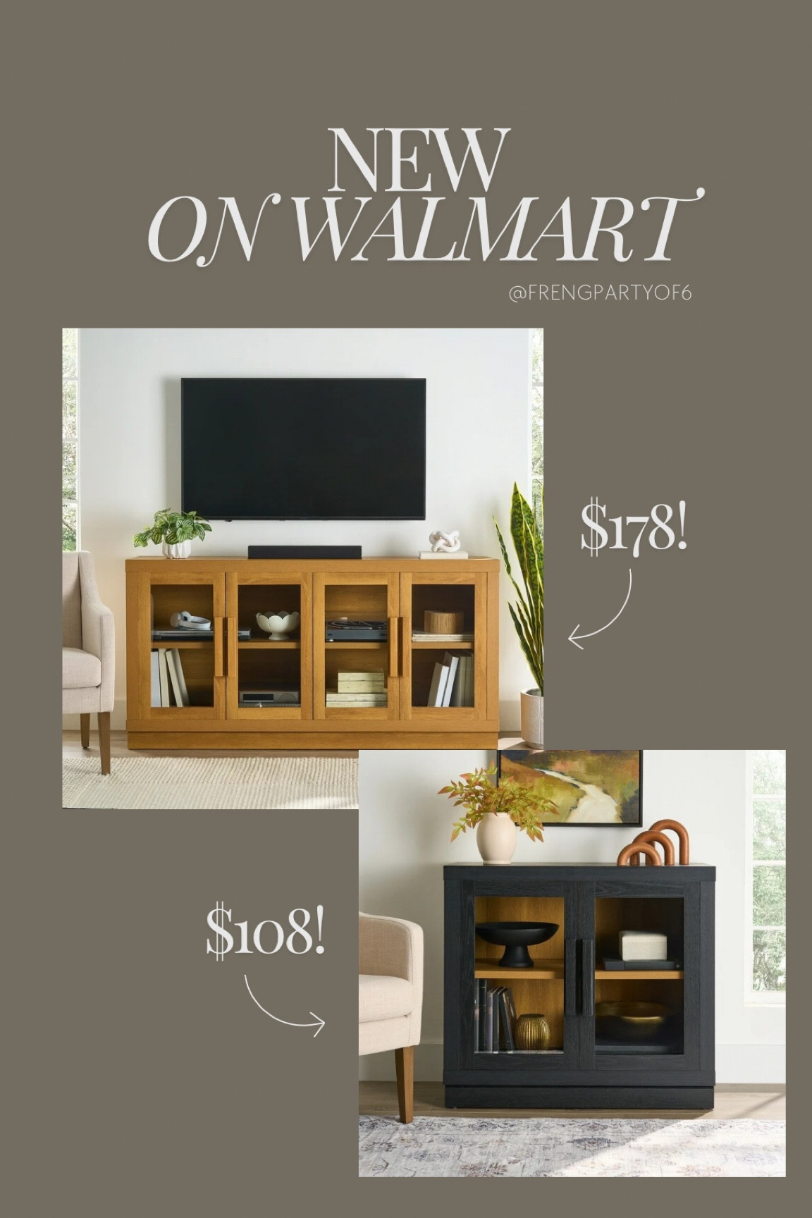 New Walmart cabinet + sideboard! Available in 3 colors! The price is so good on these!!

#LTKHome