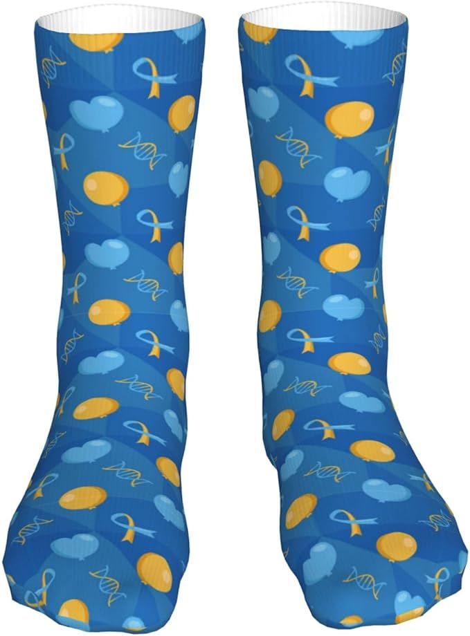 Down Syndrome Awareness Month Sock Novelty Crew Socks Dress Tube Stocking Gifts Decor For Men Wom... | Amazon (US)
