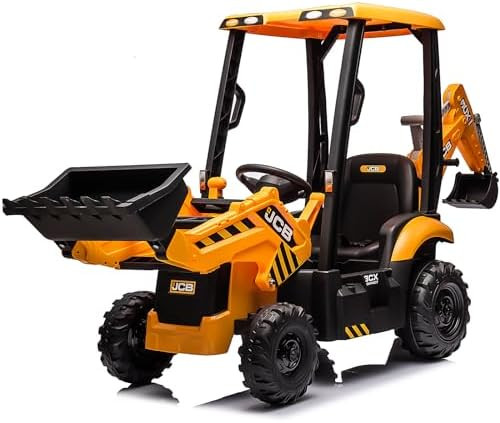 12V JCB Ride On Excavator with Remote Control, Kids Ride On Car 3–8 with Front Loader, Backhoe ... | Amazon (US)