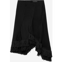 Zara - Asymmetric Fringed Skirt - The Item - Black - Xs - Woman | Zara US