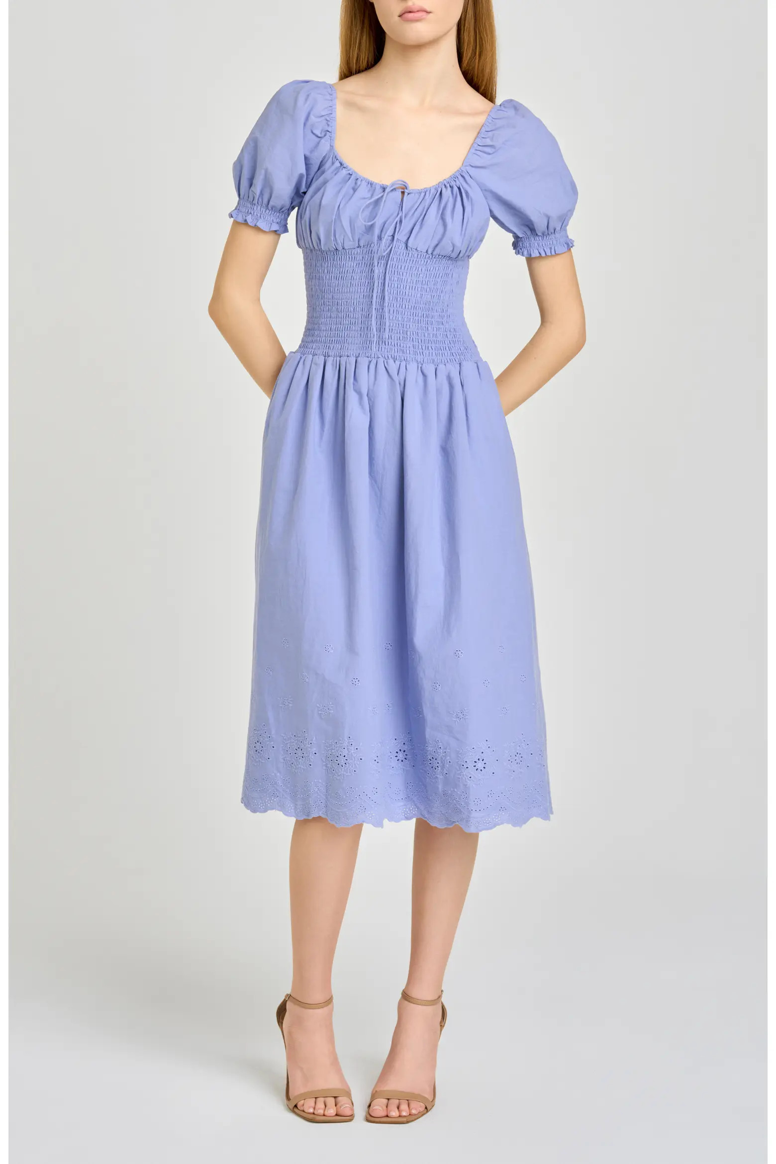 x Hannah Lovey Porter Dahlia Eyelet Detail Cotton Dress (Nordstrom Exclusive) (Women) | Nordstrom | Nordstrom