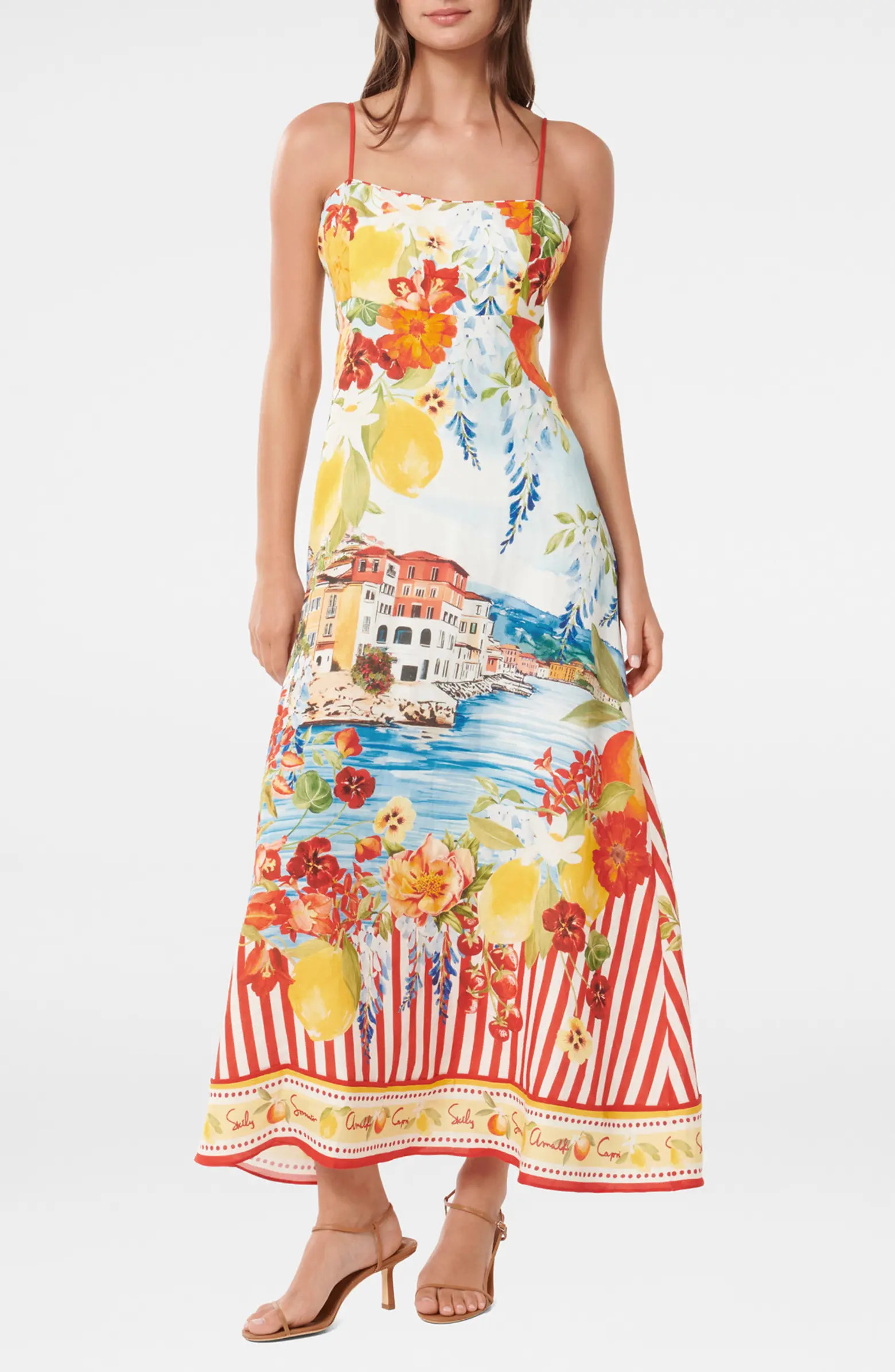 Ever New Sicilia Printed Midi Dress | Nordstrom | Nordstrom
