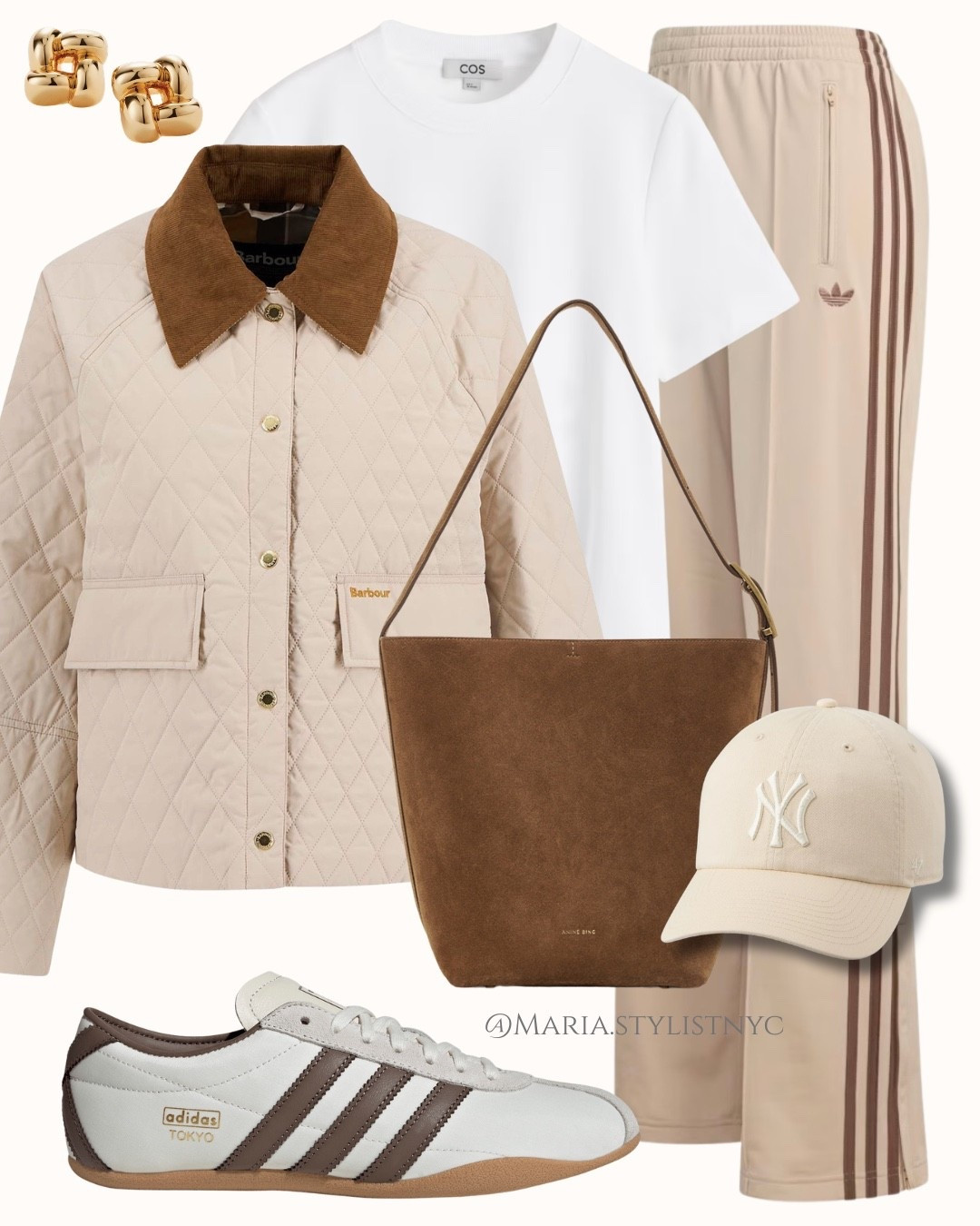 A quilted jacket + relaxed track pants + sleek sneakers = always works. 

#LTKgrwm #LTKSeasonal #LTKootd