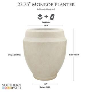 Southern Patio Monroe Large 23.75 in. x 26.25 in. Resin Composite Planter HDP-033684A | The Home Depot