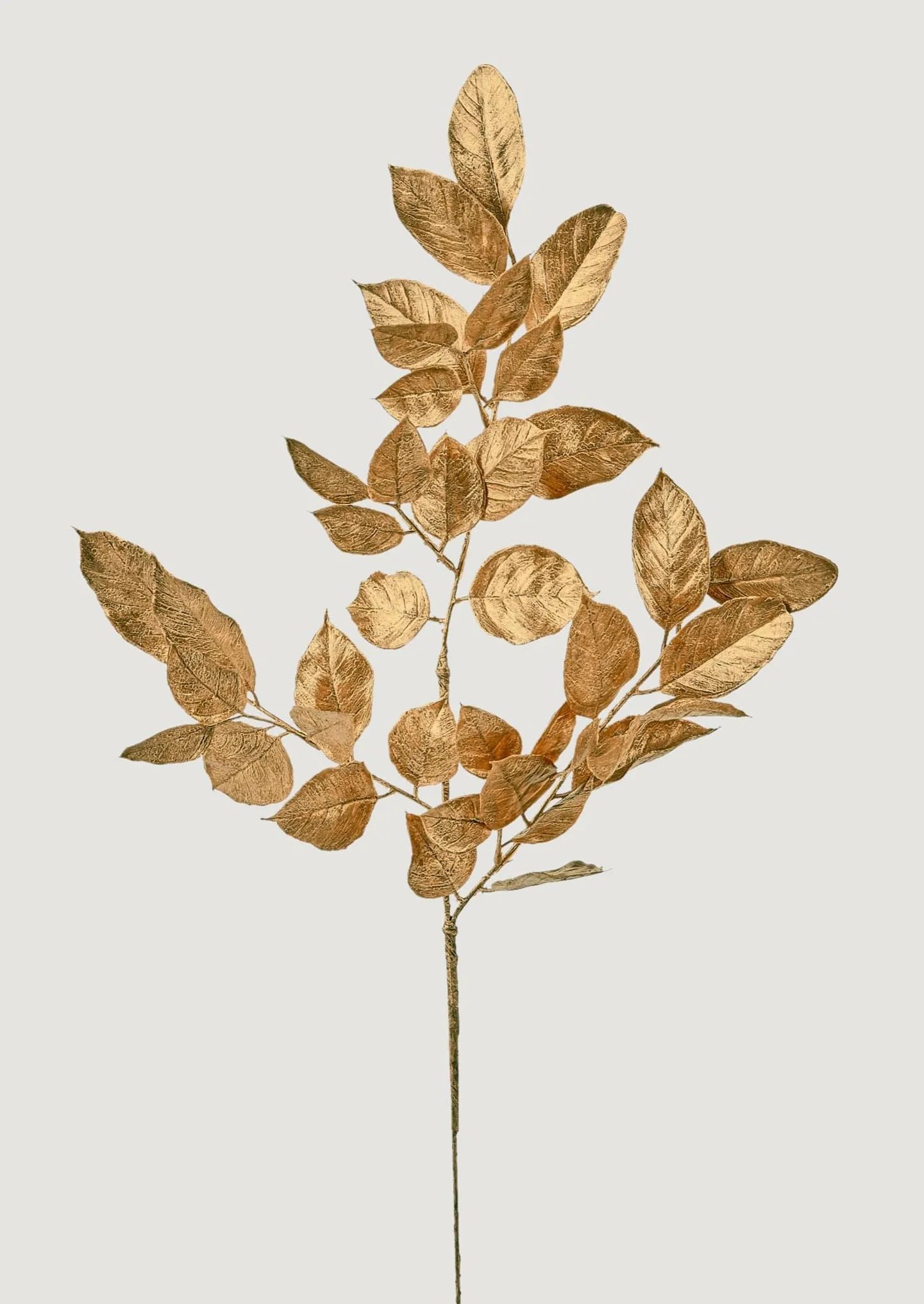 Gold Artificial Lemon Leaves Branch - 25" | Afloral