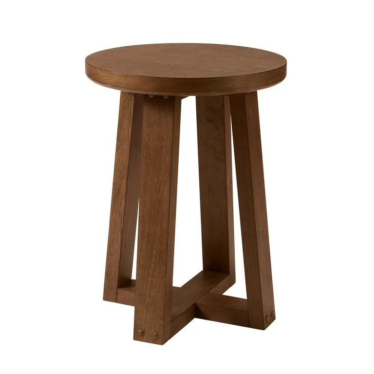 Better Homes & Gardens Ezra Round End Table, Walnut Finish | Walmart (US)