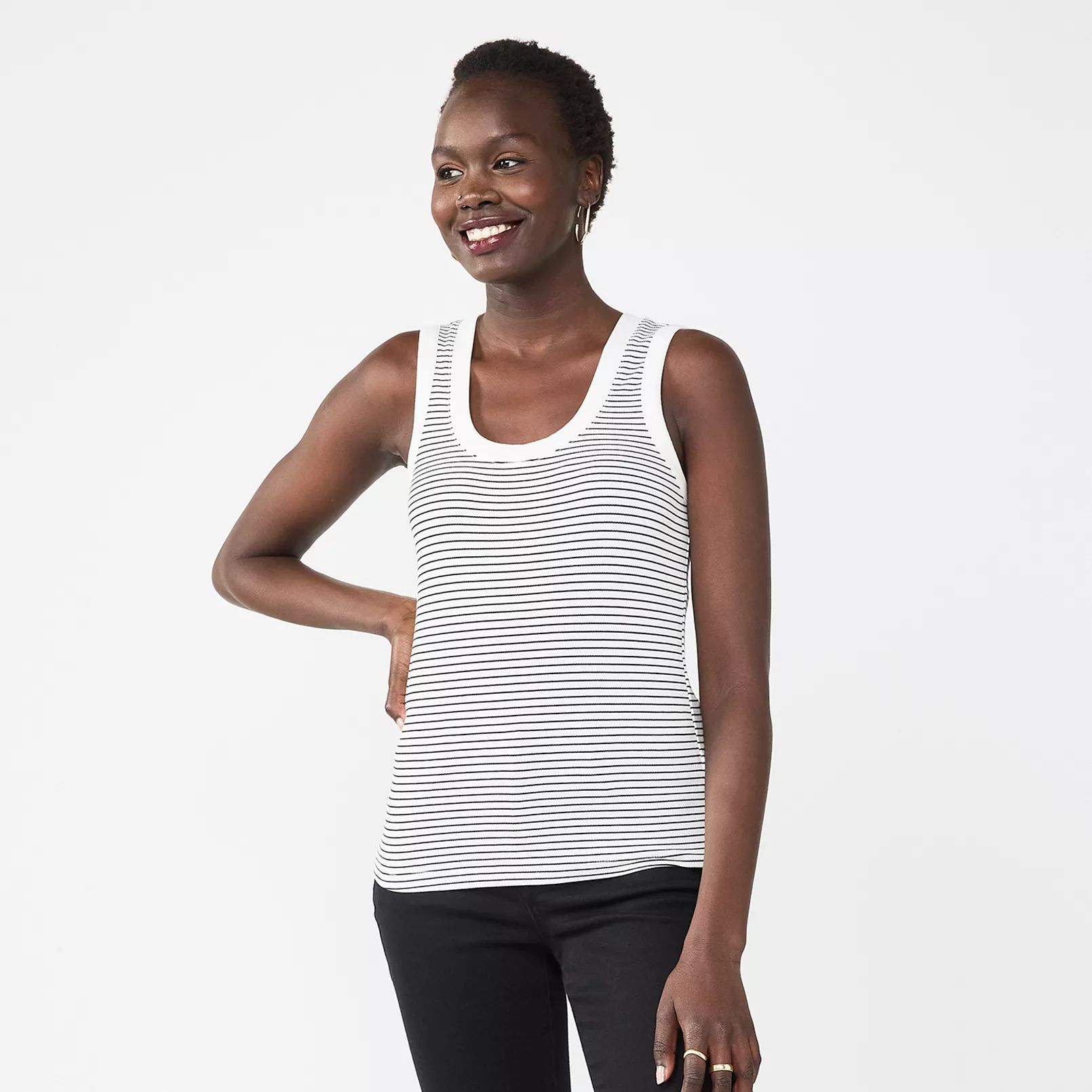 Women's Nine West Fitted Rib Tank Top | Kohl's