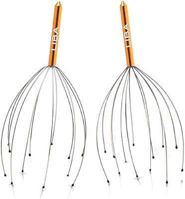 Scalp Massager Tool in Gold (2-Pack) Head Hair Scratcher Massage by LiBa. No Painful Scratches, T... | Amazon (US)
