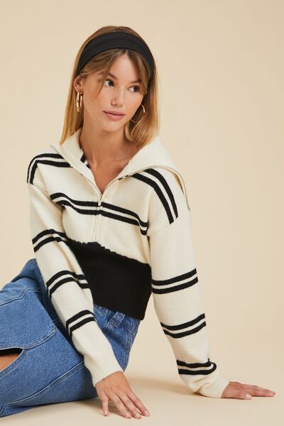 Striped Colorblock Combo Sweater | Forever 21 (US)