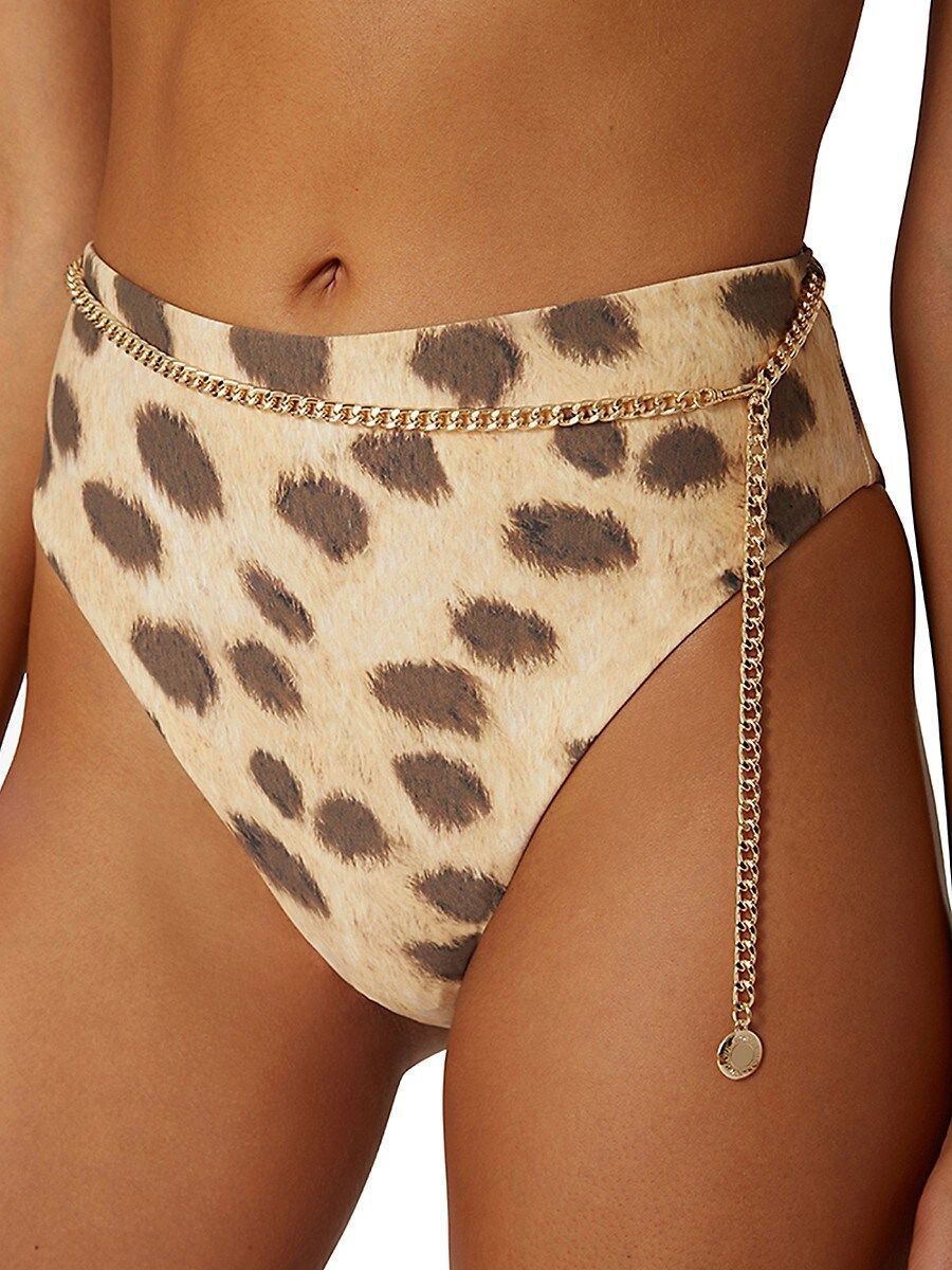 WeWoreWhat Women's Emily High-Waist Bikini Bottom - Tan - Size S | Saks Fifth Avenue OFF 5TH