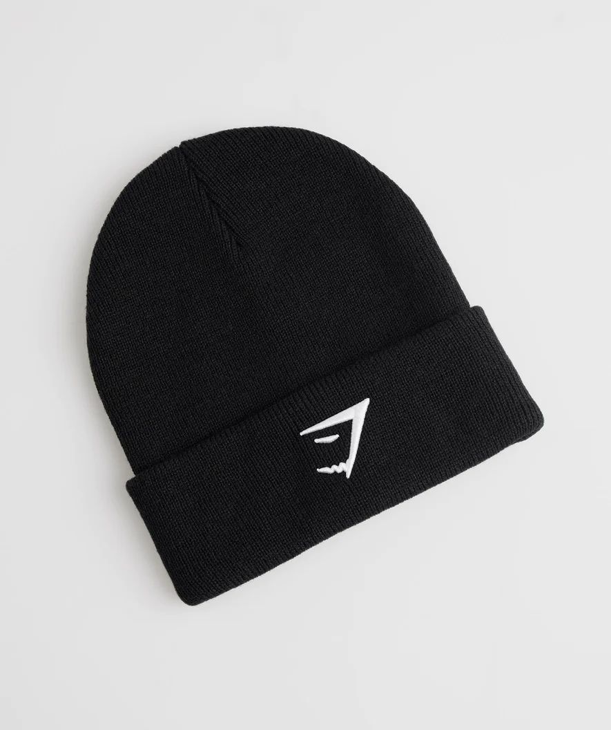 Gymshark Sharkhead Beanie - Black | Gymshark US