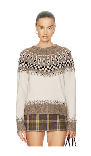 Tali Fair Isle Sweater in Ivory Multi Fair Isle | Revolve Clothing (Global)