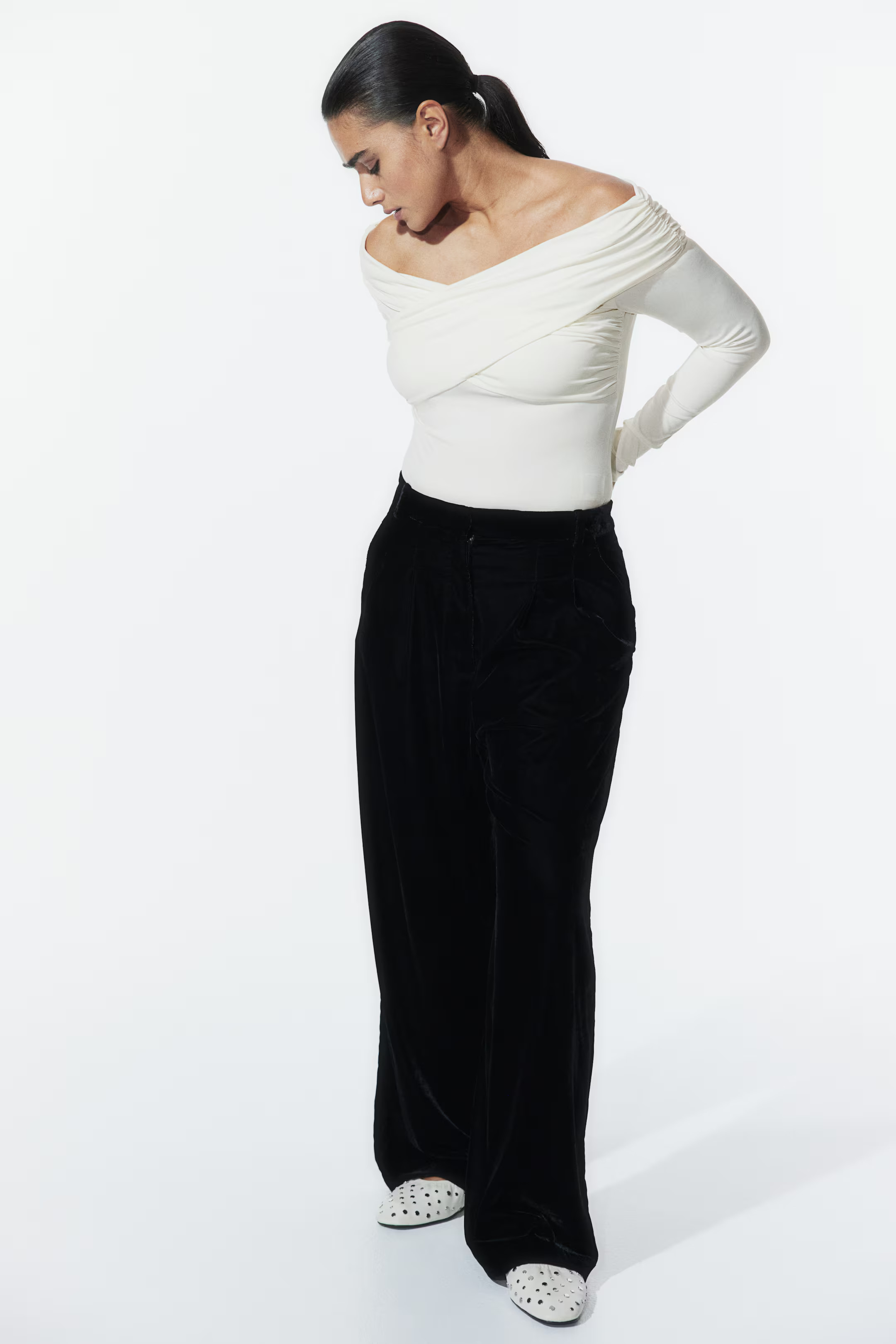 Draped Thong Bodysuit - Beige - Ladies | H&M US | H&M (US + CA)