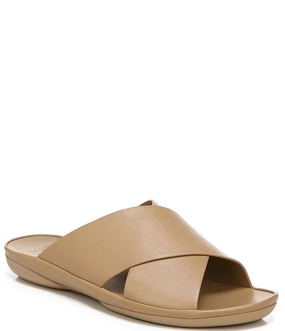 Genn-Stroll Leather Crisscross Slide Sandals | Dillard's