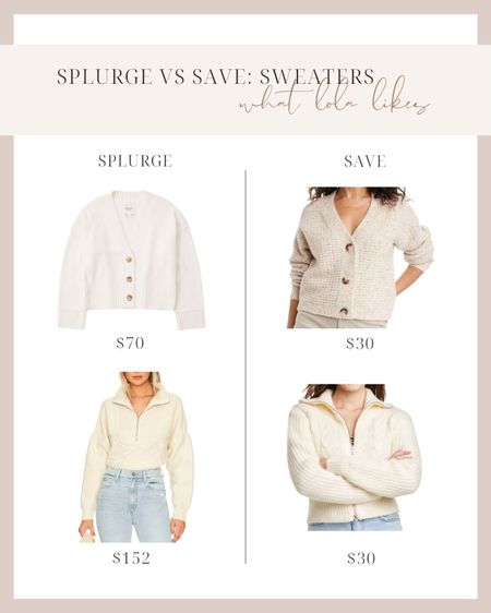 Splurge vs. save sweater edition!

#LTKSeasonal #LTKHoliday #LTKstyletip