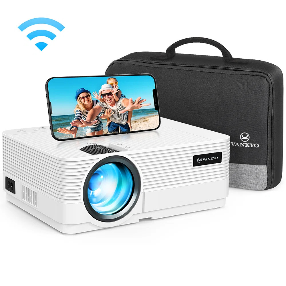 Vankyo - Leisure 470 Wireless Mini Projector with 110 Lumens - White | Wayfair North America