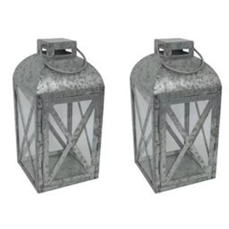 Buy 1 Get 1 Half Off - Mainstays Medium Galvanized Metal Candle Holder Lantern | Walmart (US)