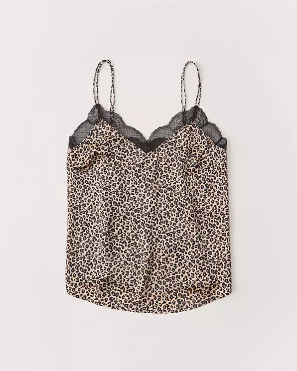 Women's Lace Trim Double Strap Cami | Women's Tops | Abercrombie.com | Abercrombie & Fitch (US)