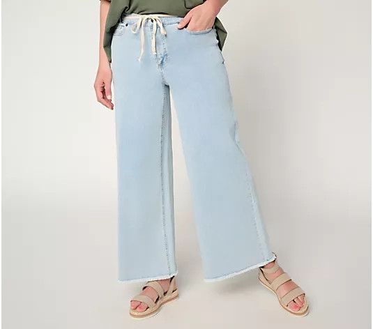 Peace Love World Petite Drawcord Ankle Jeans - QVC.com | QVC