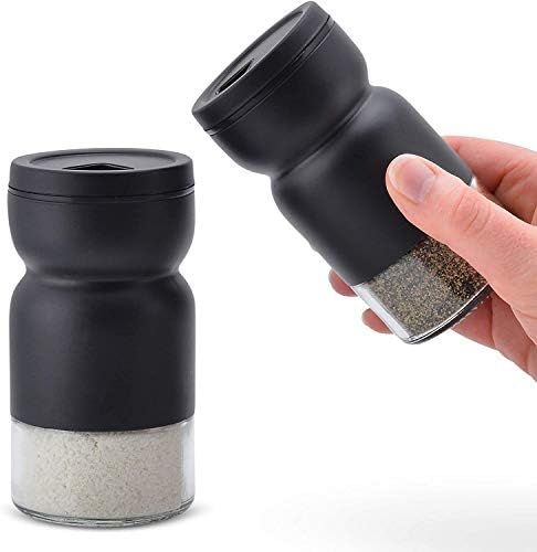 HOME EC Premium Salt and Pepper Shakers with Adjustable Pour Holes - Elegant Stainless Steel Salt an | Amazon (US)