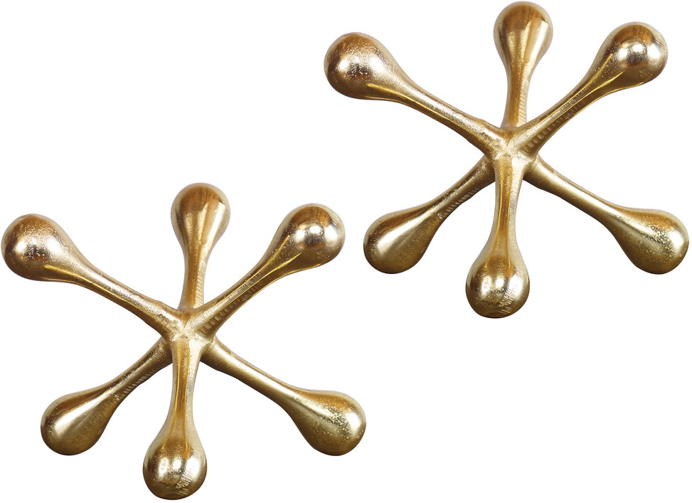 Uttermost Harlan Brass Objects Set Of 2 | 1stopbedrooms