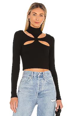 h:ours Alyson Cut Out Top in Black from Revolve.com | Revolve Clothing (Global)