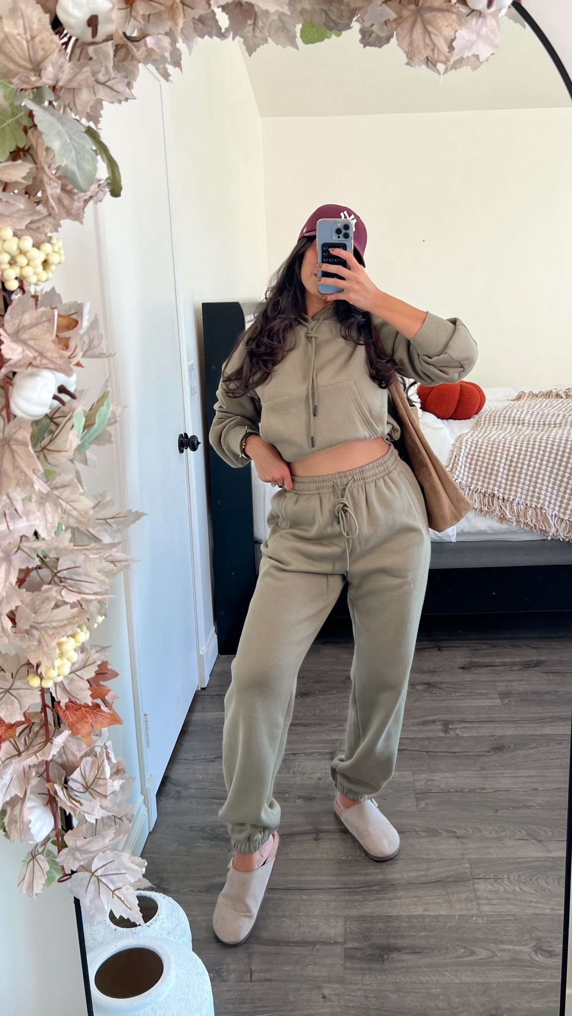 I love this two piece sweatsuit! So comfy and fleece inside. Comes in other colors! Wearing a medium. 5’4 132lbs

#LTKSeasonal #LTKStyleTip #LTKFindsUnder50