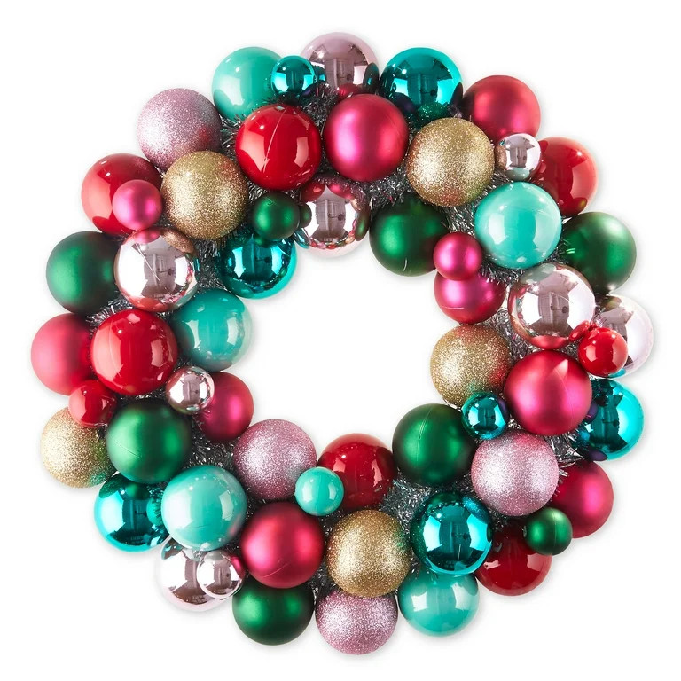 Packed Party Shatterproof Ornaments Christmas Wreath, 20-Inch | Walmart (US)
