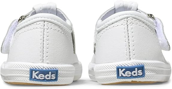 Keds Kids Girls Champion Toe Cap T-Strap Slip On Sneakers Shoes Casual - White | Amazon (US)