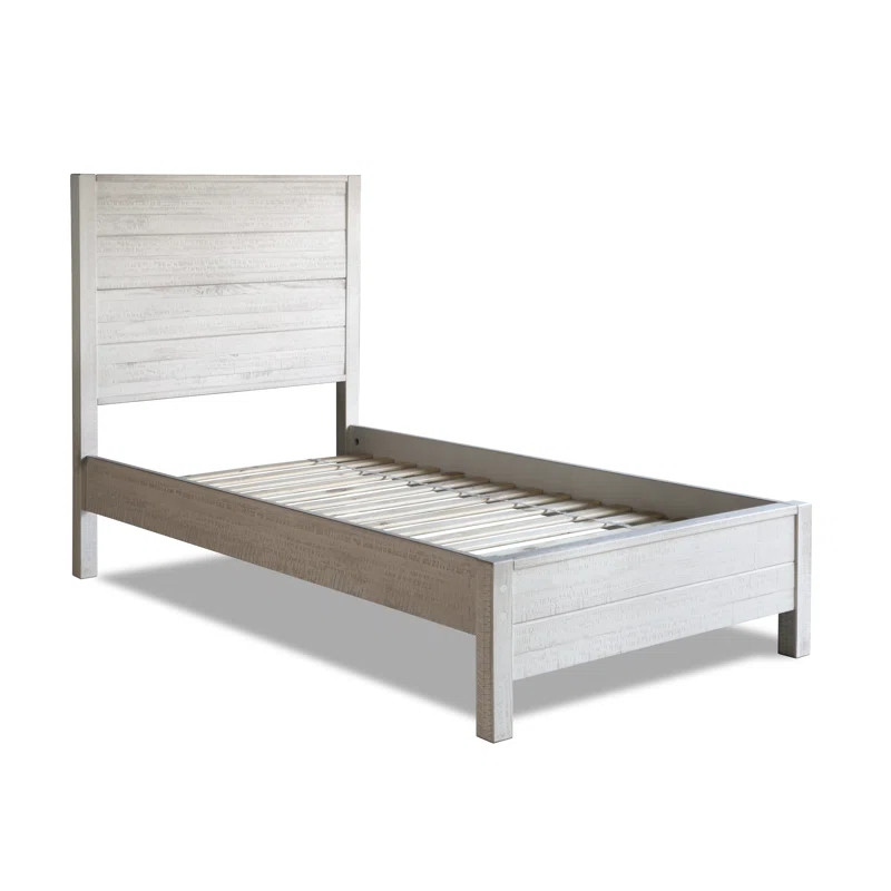 Rustic Off-White Montauk Solid Wood Bed | Wayfair North America