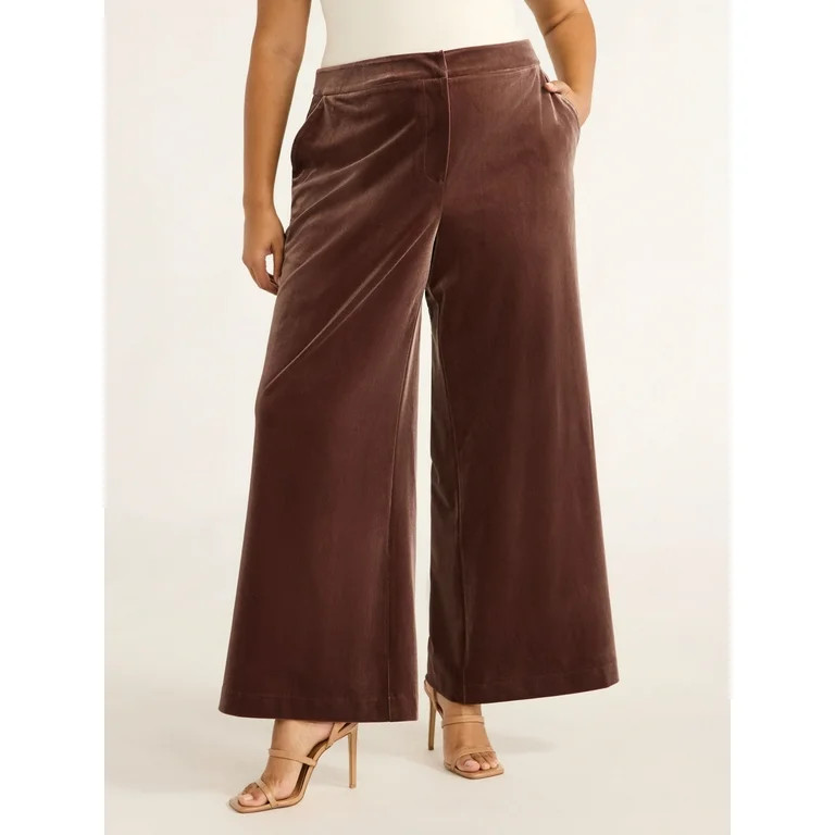 Sofia Jeans Women's and Women's Plus Velvet Trousers, Sizes 0-26W | Walmart (US)