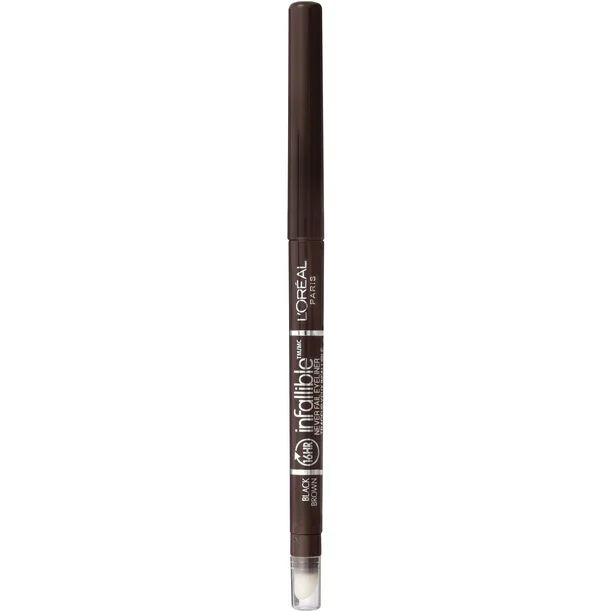L'Oreal Paris Infallible Never Fail Pencil Eyeliner with Built in Sharpener, Black Brown, 0.008 o... | Walmart (US)