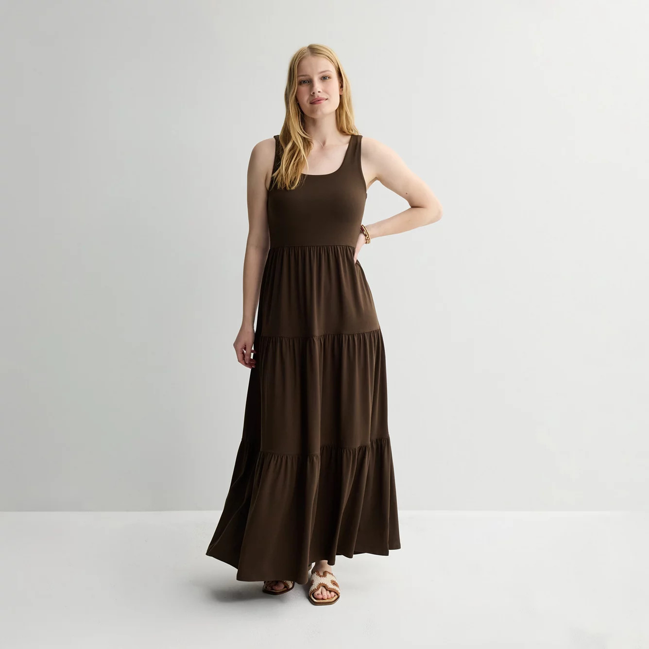 Juniors' SO® Maxi Tiered Knit Dress | Kohl's