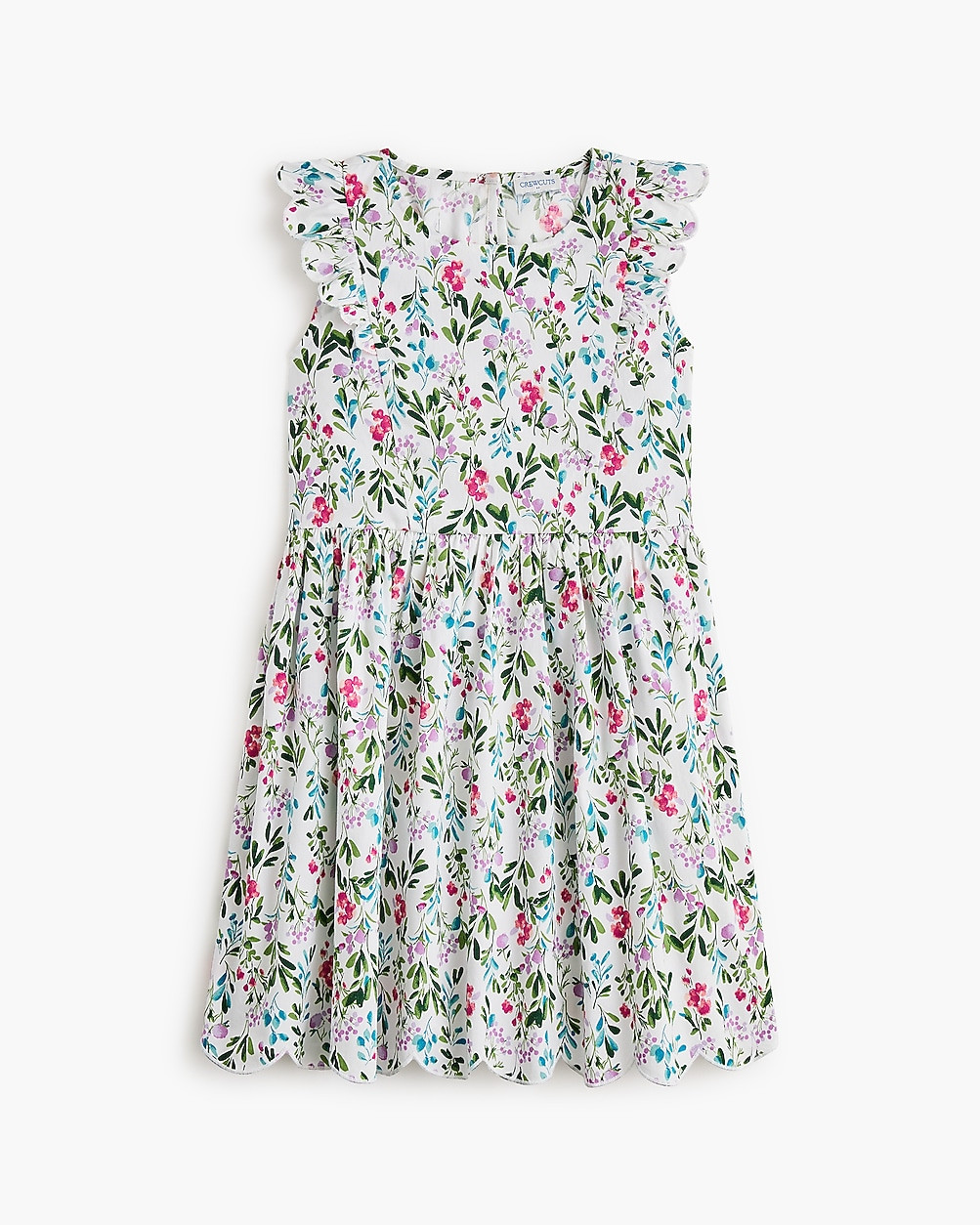 Girls' floral scallop-trim dress | J.Crew Factory