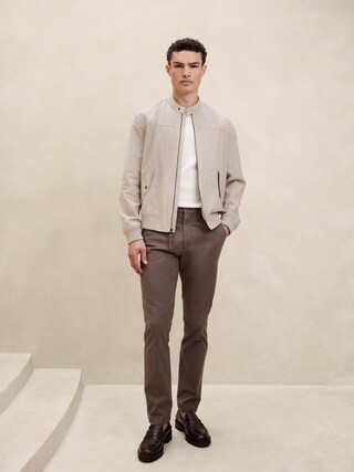 Linen-Blend Bomber Jacket | Banana Republic Factory