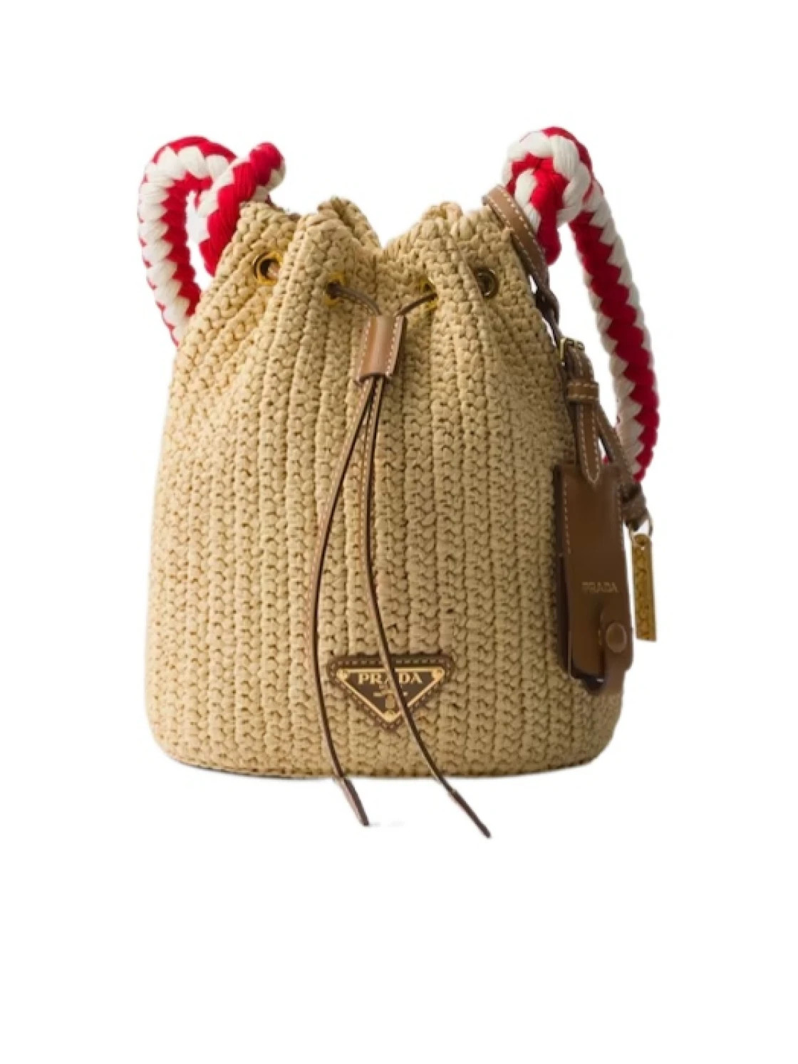 Prada Woven Drawstring Bucket Bag | Senser US