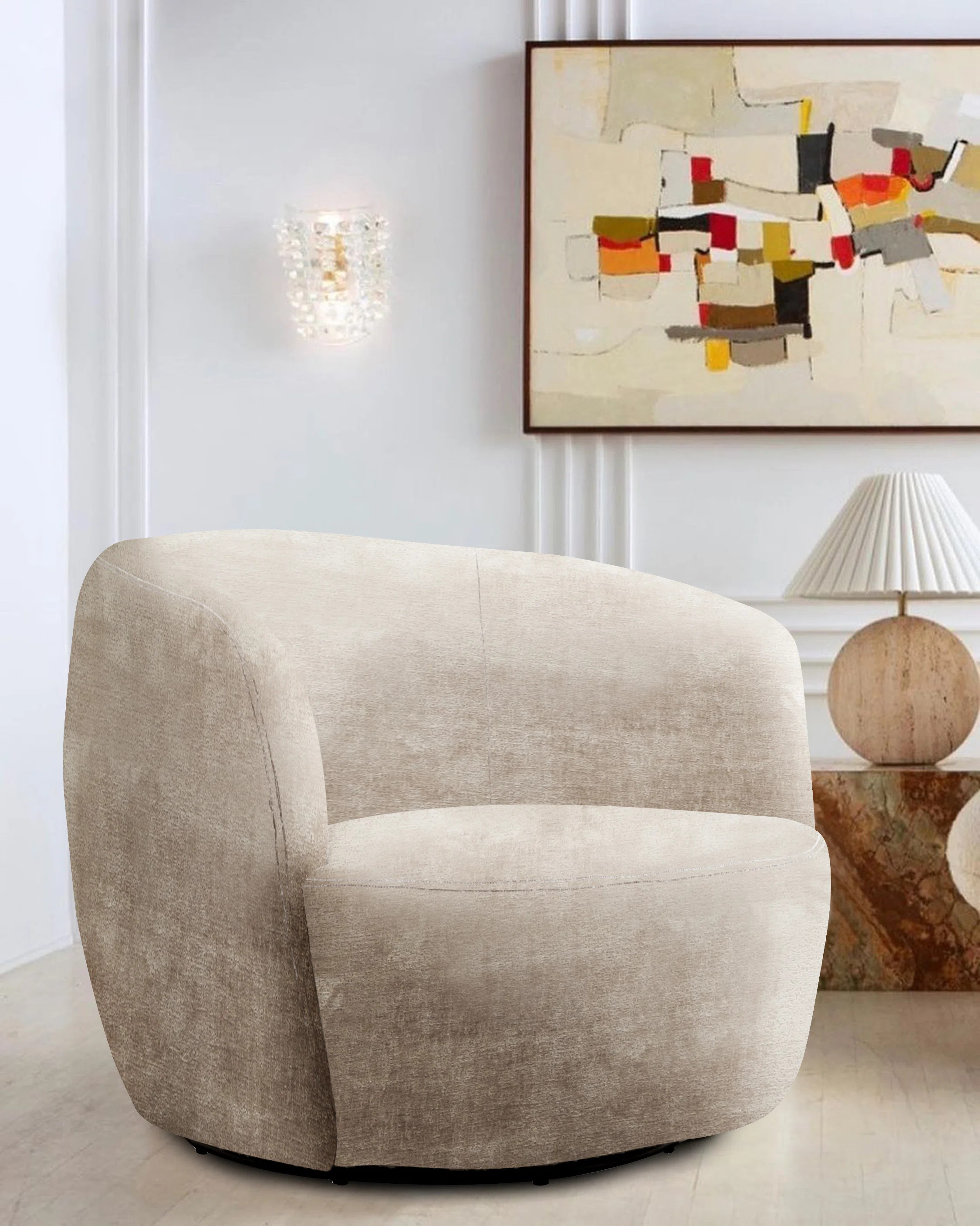 Wade Logan® Andrean Upholstered Swivel Barrel Chair & Reviews | Wayfair | Wayfair North America