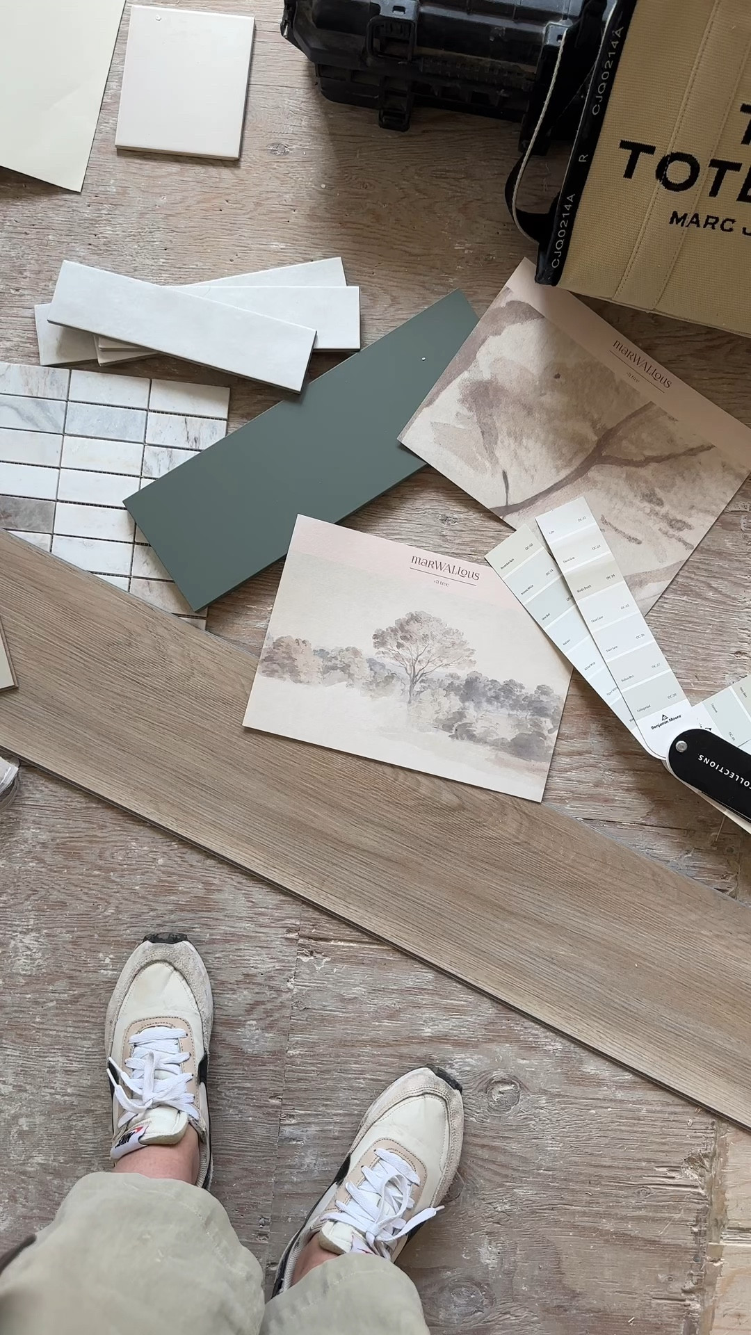 Riverside Renovation Powder Room | loving this tree mural wallpaper!! We are considering the wallpaper on only 3 walls, with painted nickel gap paneling on the vanity wall for durability. #wallpaper #wallpapermural 

#LTKhome