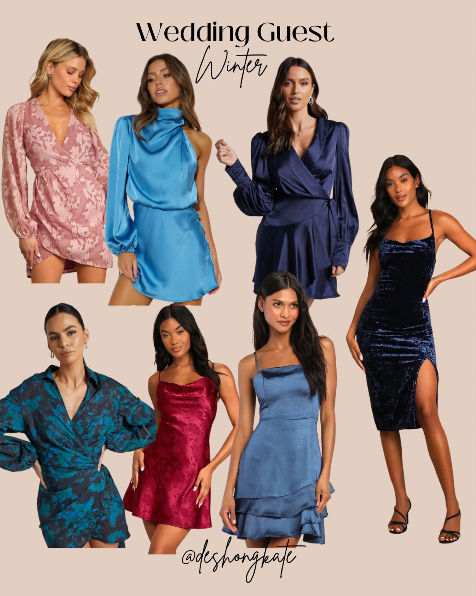 Wedding guest // short dress // semi formal // formal // winter wedding // long sleeve dress

#LTKunder100 #LTKwedding #LTKSeasonal