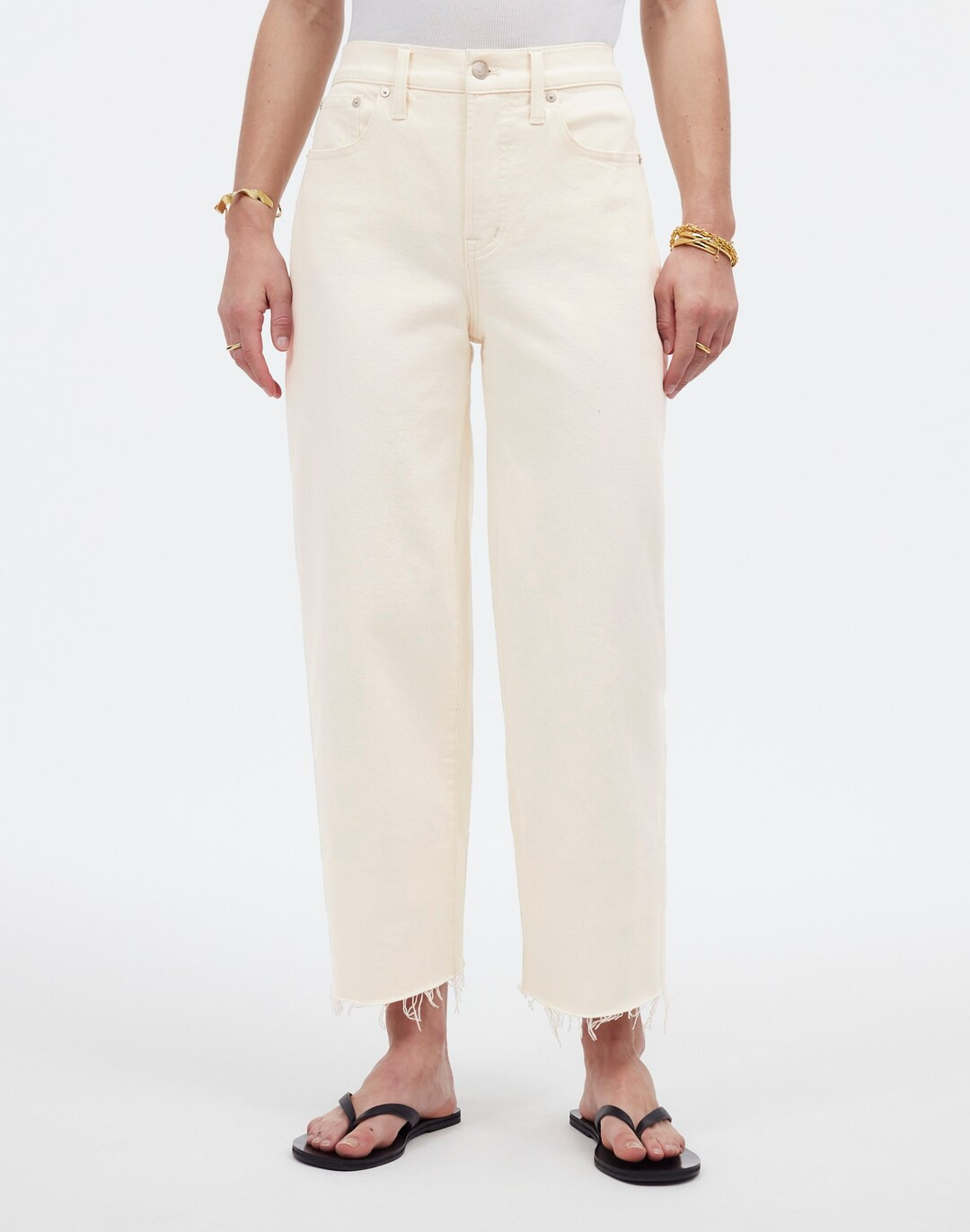 The Petite Perfect Vintage Wide-Leg Crop Jean in Vintage Canvas: Raw-Hem Edition | Madewell
