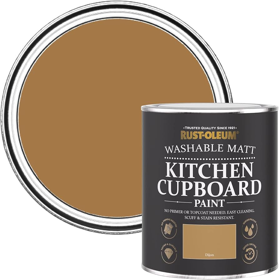 Rust-Oleum Yellow Kitchen Cupboard Paint in Matt Finish - Dijon 750ml | Amazon (UK)