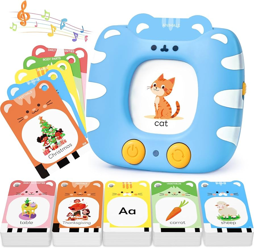Talking Flash Cards for Toddlers 1-5 Clear Voice & Thick Cards & Easy to Slide in and Out, Indepe... | Amazon (US)