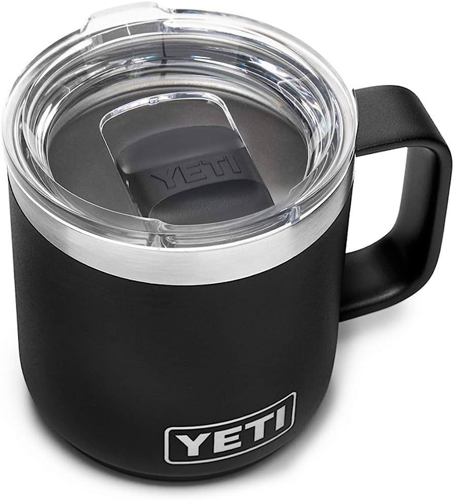 YETI Rambler 10 oz Stackable Mug, Vacuum Insulated, Stainless Steel with MagSlider Lid, Black | Amazon (US)