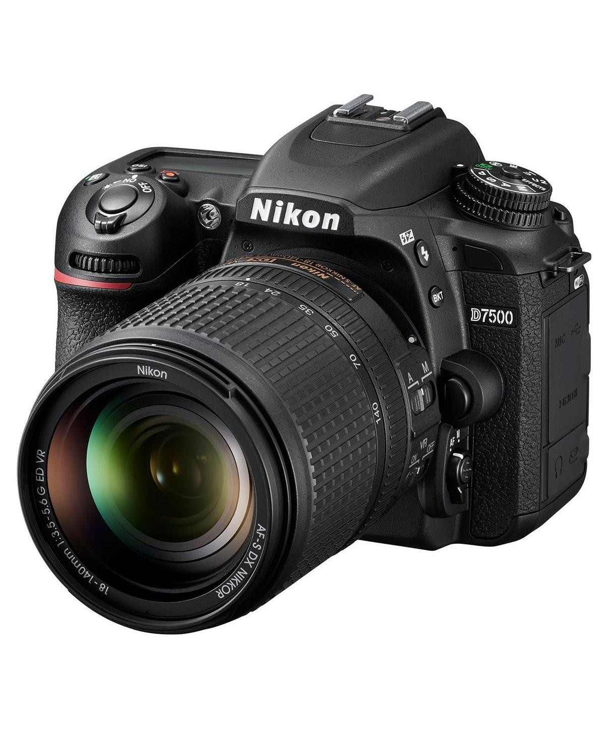 Nikon D7500 Dslr with Af-s Dx Nikkor 18-140mm f/3.5-5.6G Ed Vr Lens - Black | Macy's