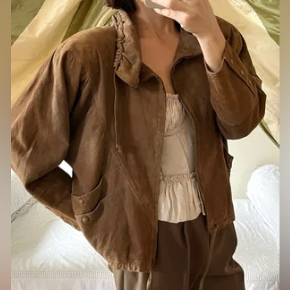 Vintage Miss Chloé Suede Ruched Jacket | Poshmark