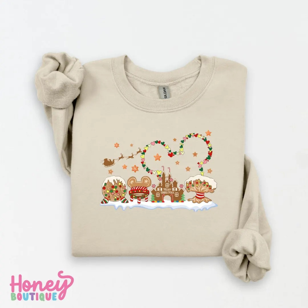 Santa with Park Icons Sweatshirt | Etsy (US)